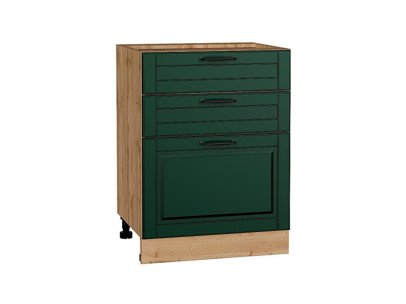 816*600* Шкаф нижний с 3-мя ящиками Дублин Special Green