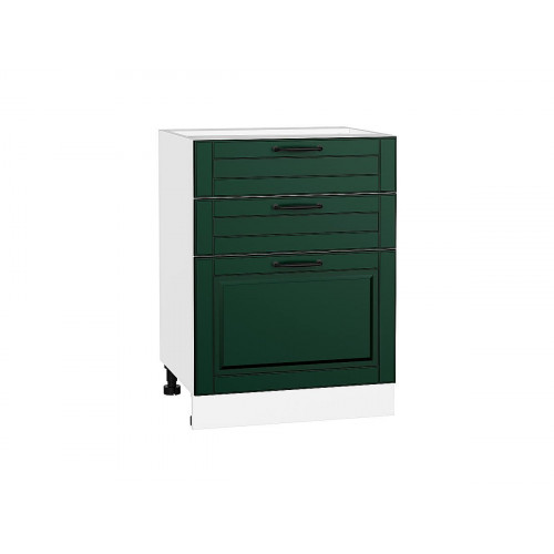 816*600* Шкаф нижний с 3-мя ящиками Дублин Special Green