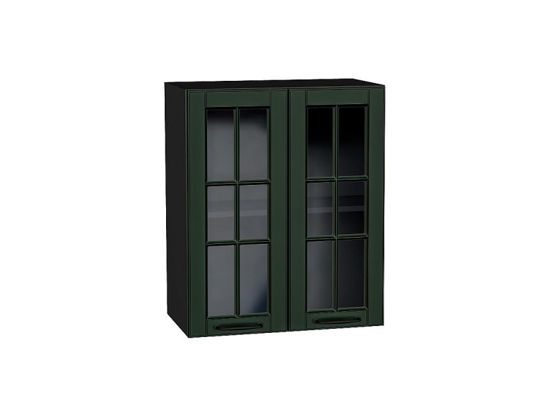 716*600* Шкаф верхний с 2-мя остекленными дверцами Дублин Special Green