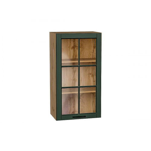 920*500* Шкаф верхний с 1-ой остекленной дверцей Дублин Special Green