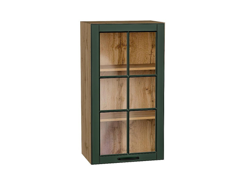 920*500* Шкаф верхний с 1-ой остекленной дверцей Дублин Special Green