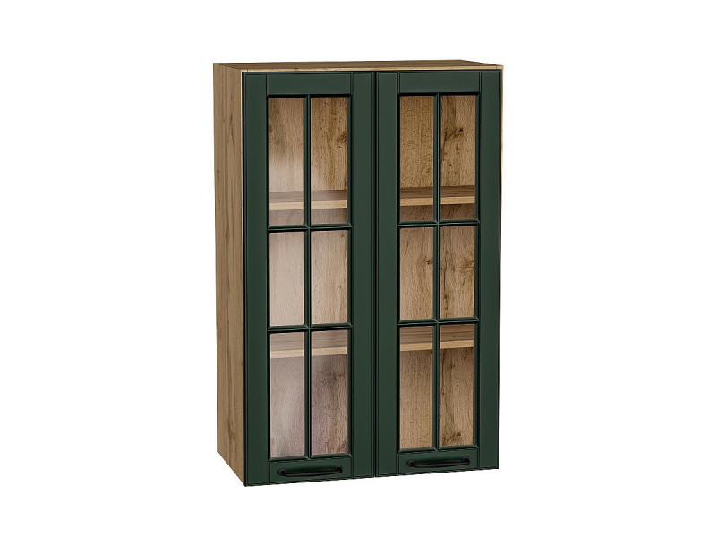 920*600* Шкаф верхний с 2-мя остекленными дверцами Дублин Special Green