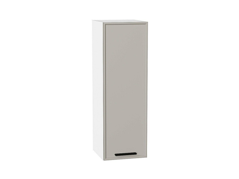 920*300* Шкаф верхний с 1-ой дверцей Фрейм Grey Silk / Белый