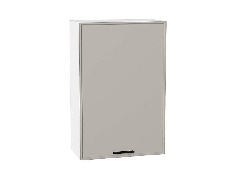 920*600* Шкаф верхний с 1-ой дверцей Фрейм Grey Silk / Белый