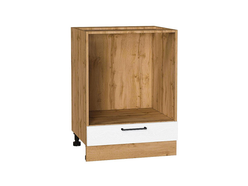 816*600*476Шкаф нижний под духовку Сканди White Silkwood/Дуб Вотан