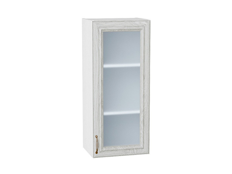 920*400* Шкаф верхний с 1-ой остекленной дверцей Шале White Dreamline Белый
