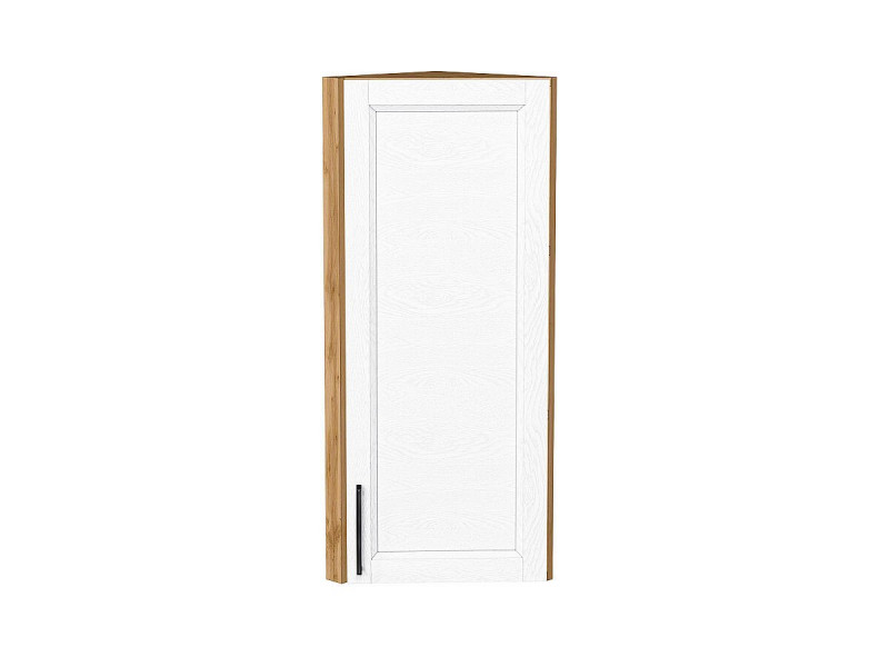 920*300*Шкаф верхний торцевой Сканди White Silkwood/Дуб Вотан