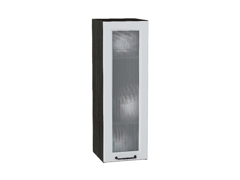 920*300* Шкаф верхний с 1-ой остекленной дверцей Ницца Blanco Graphite