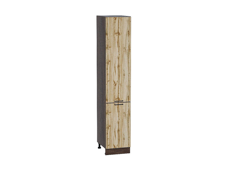 2132*400* Шкаф пенал с 2-мя дверцами Флэт Wotan Oak 2S Graphite